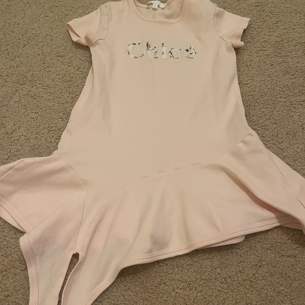 Chloé Pink Ruffle Dress - Picture 4 of 8